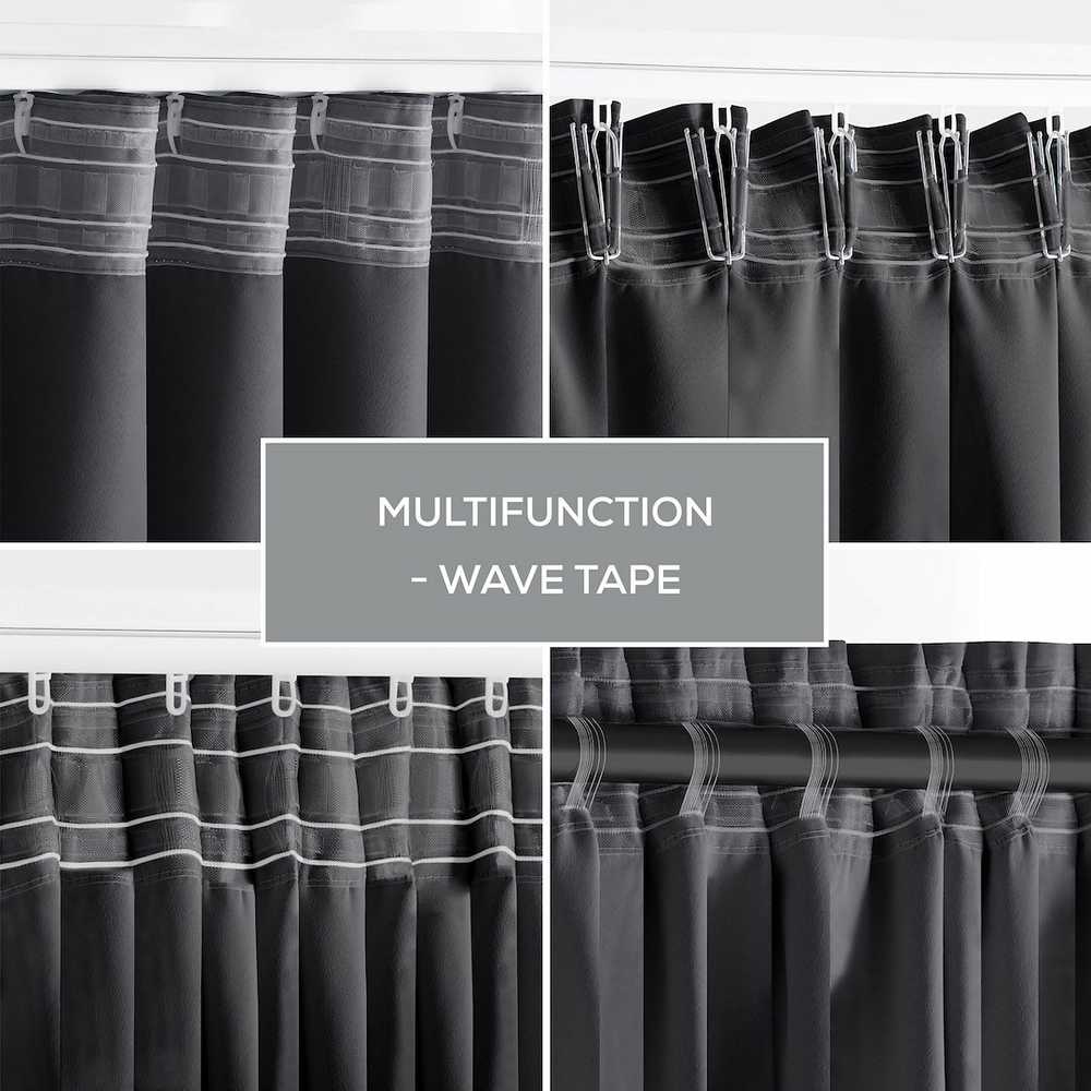 AmeliaHome Užuolaida 140×270 cm blackout tamsiai pilka AH