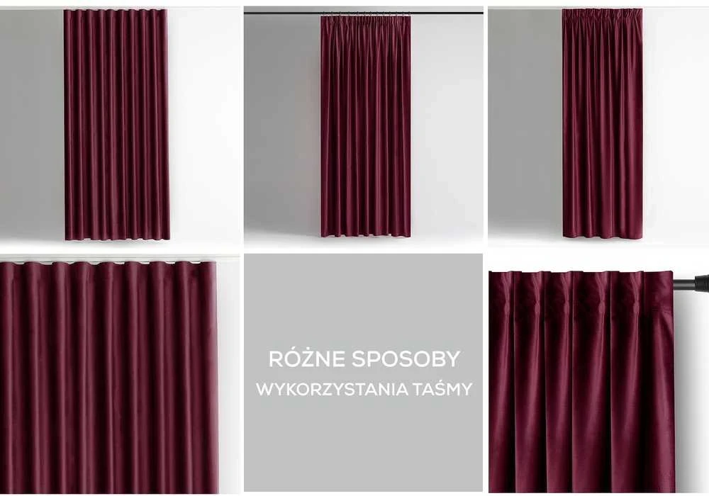 Užuolaida 140×270 cm bordo CURT