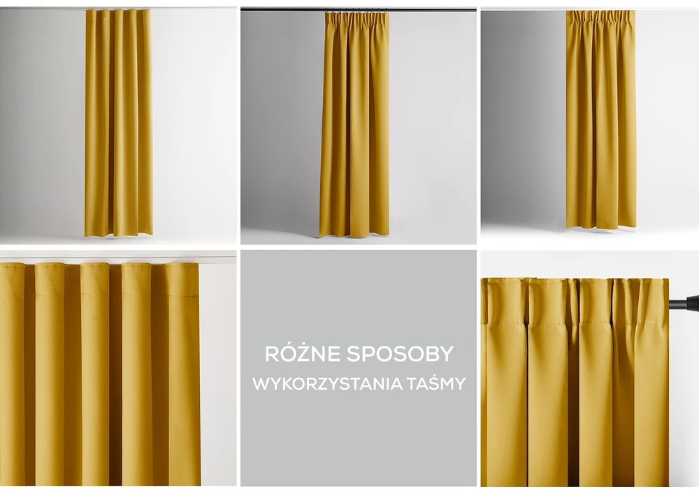 AmeliaHome Užuolaida 140×270 cm garstyčių AH