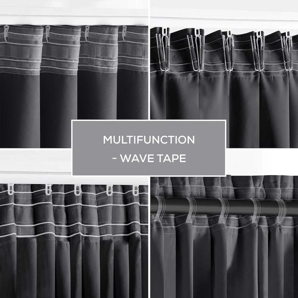 Užuolaida AH BLACKOUT PLEAT CHARCOAL 140X175 1PC