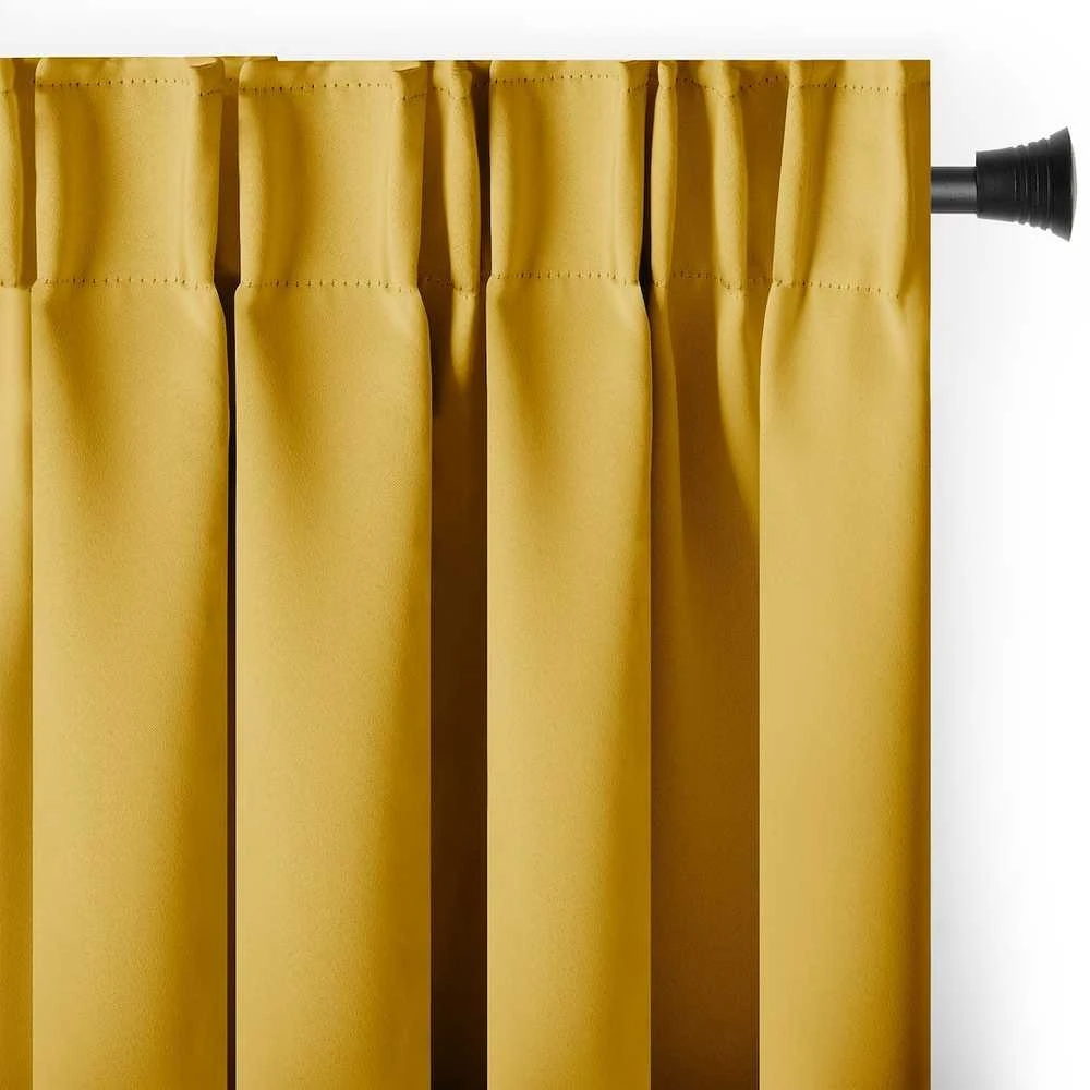 Užuolaida AH BLACKOUT PLEAT MUSTARD 140X175 1PC