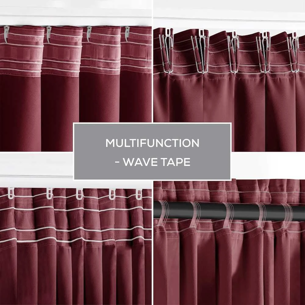 Užuolaida AH BLACKOUT PLEAT WINE 140X175 1PC