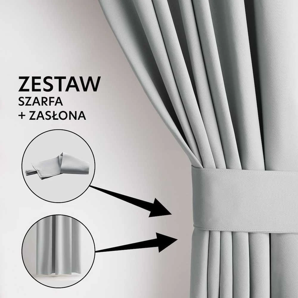 Užuolaida blackout 140×245 cm šviesiai pilka CURT