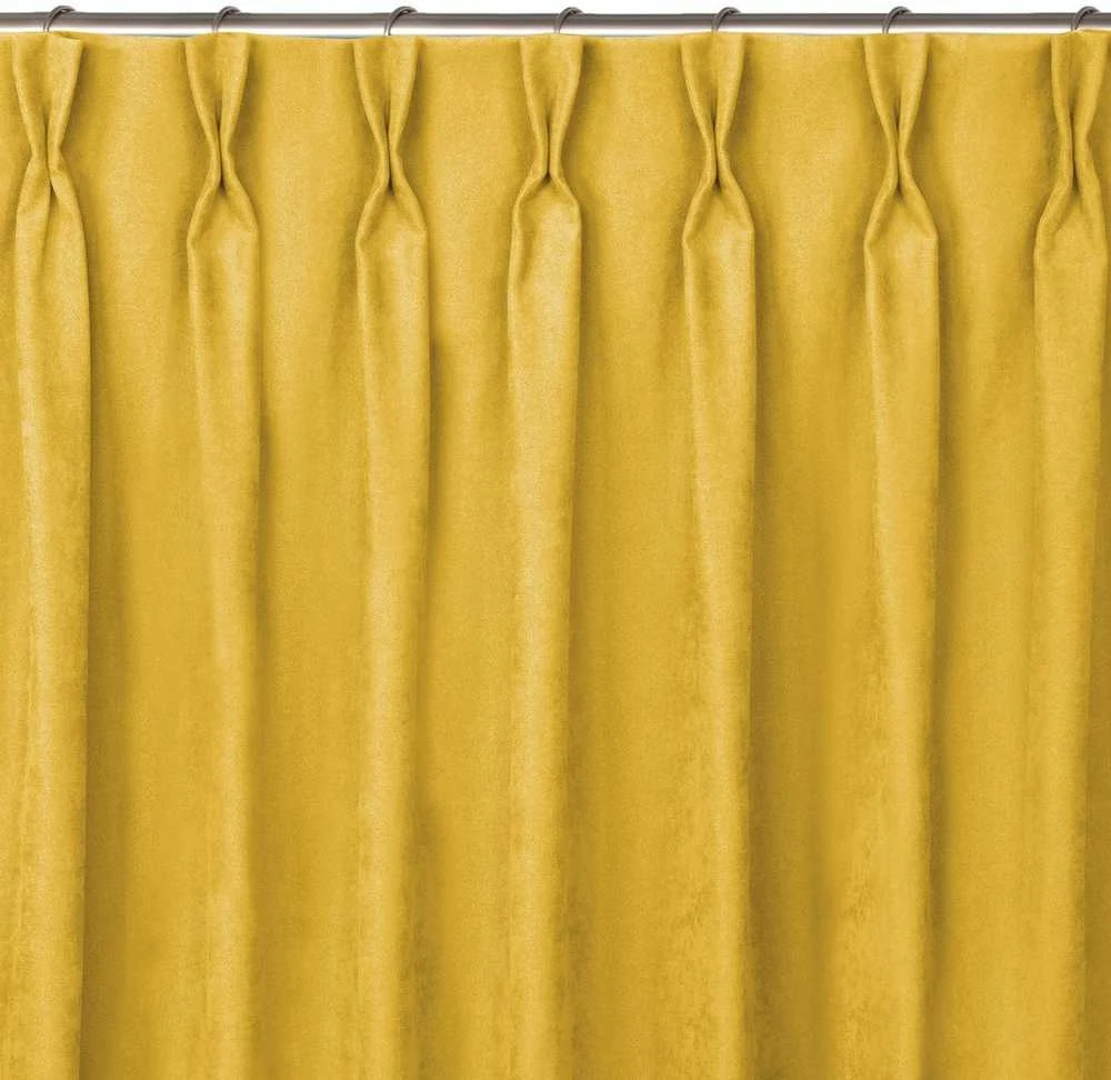 Užuolaida garstyčių spalvos 420×175 Chenille Flex