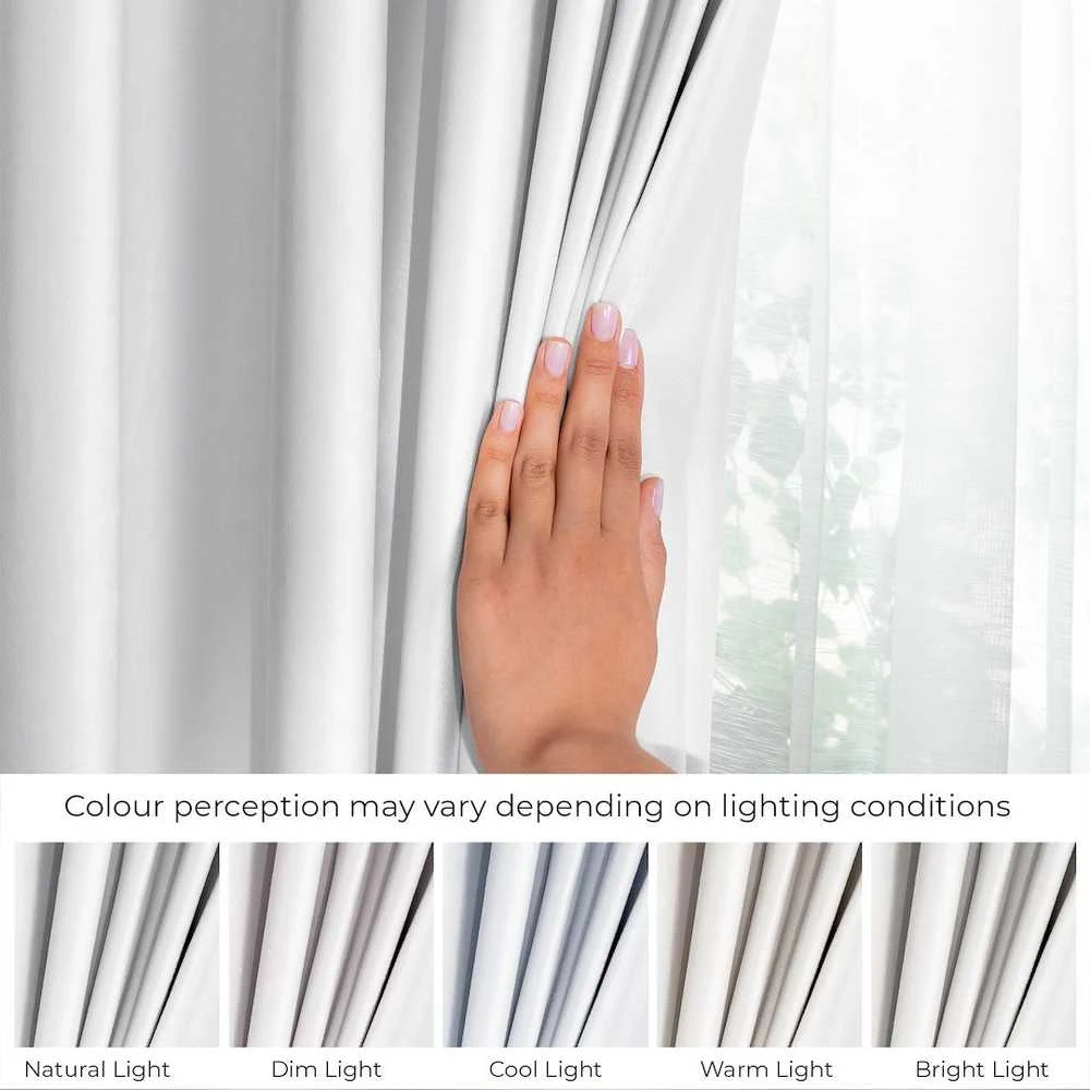 Naktinė užuolaida AmeliaHome VELVET 140X245 cm, 1 vnt., juosta/kabliukai, spalva: balta