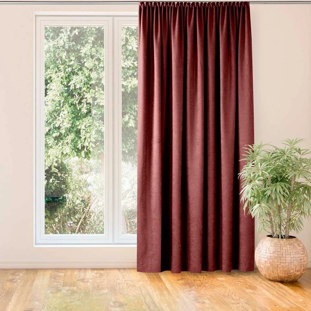 Homede Užuolaida iš chenilio 220×300 koralinė