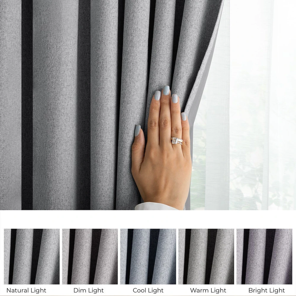 Užuolaida RES BLACKOUTLINEN CORITA PLEAT DARKGREY 140X250 1PC