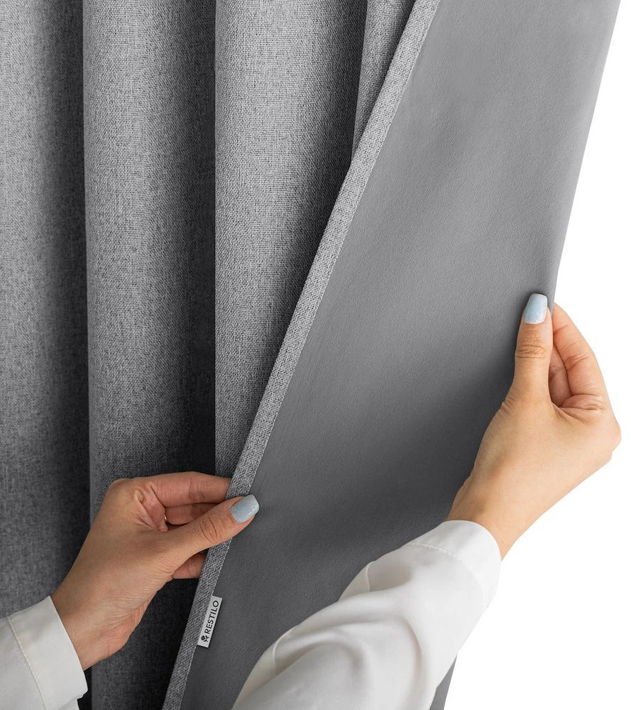 Užuolaida RES BLACKOUTLINEN CORITA PLEAT DARKGREY 140X250 1PC