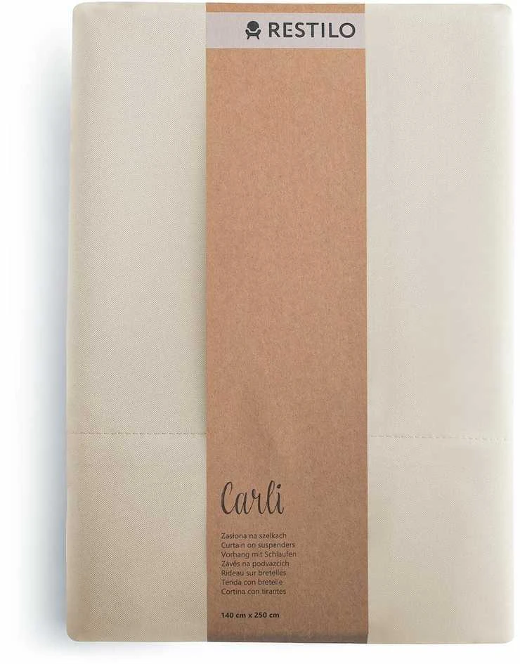 Užuolaida RES OXFORD CARLI EYELETS L.BEIGE 140X250 1PC
