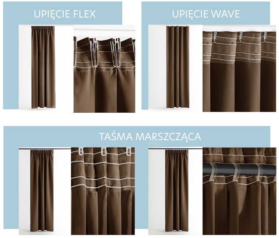 Užuolaida RES OXFORD CARLI PLEAT D.BROWN 200X270 1PC