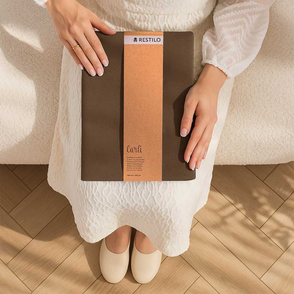 Užuolaida RES OXFORD CARLI PLEAT D.BROWN 200X270 1PC
