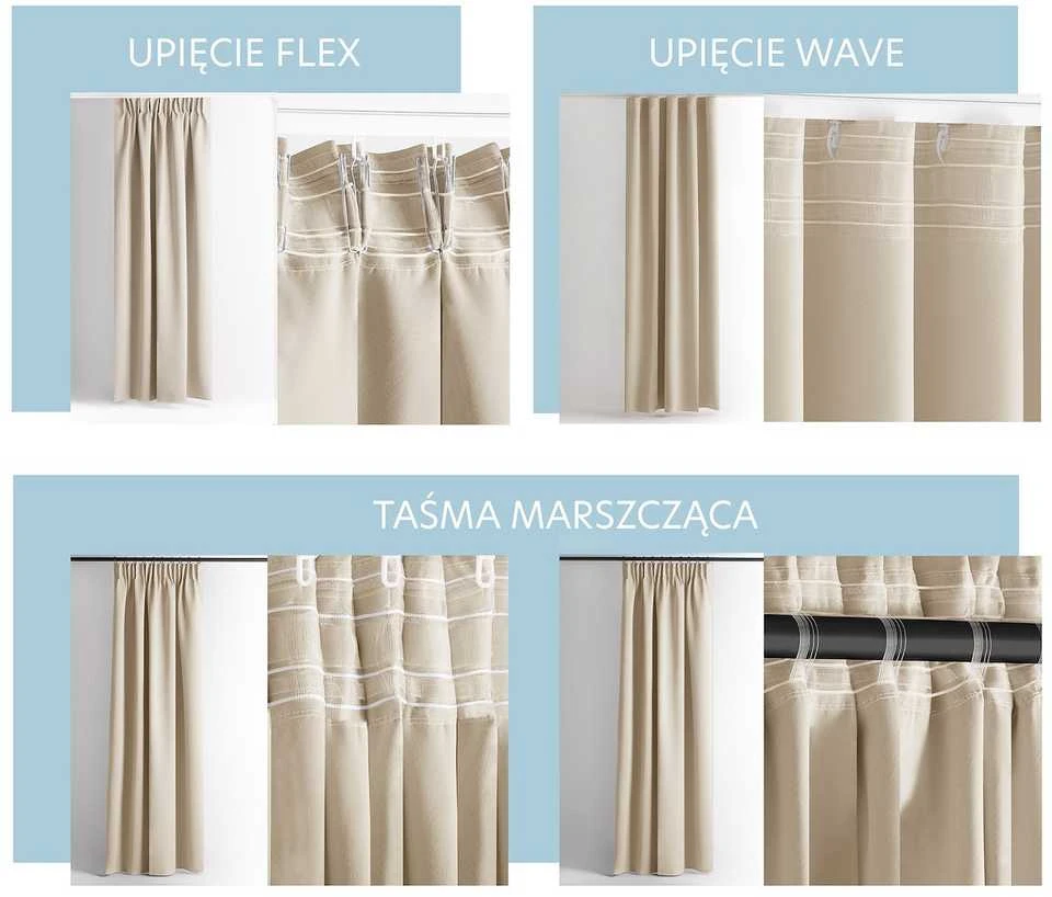 Užuolaida RES OXFORD CARLI PLEAT L.BEIGE 200X270 1PC