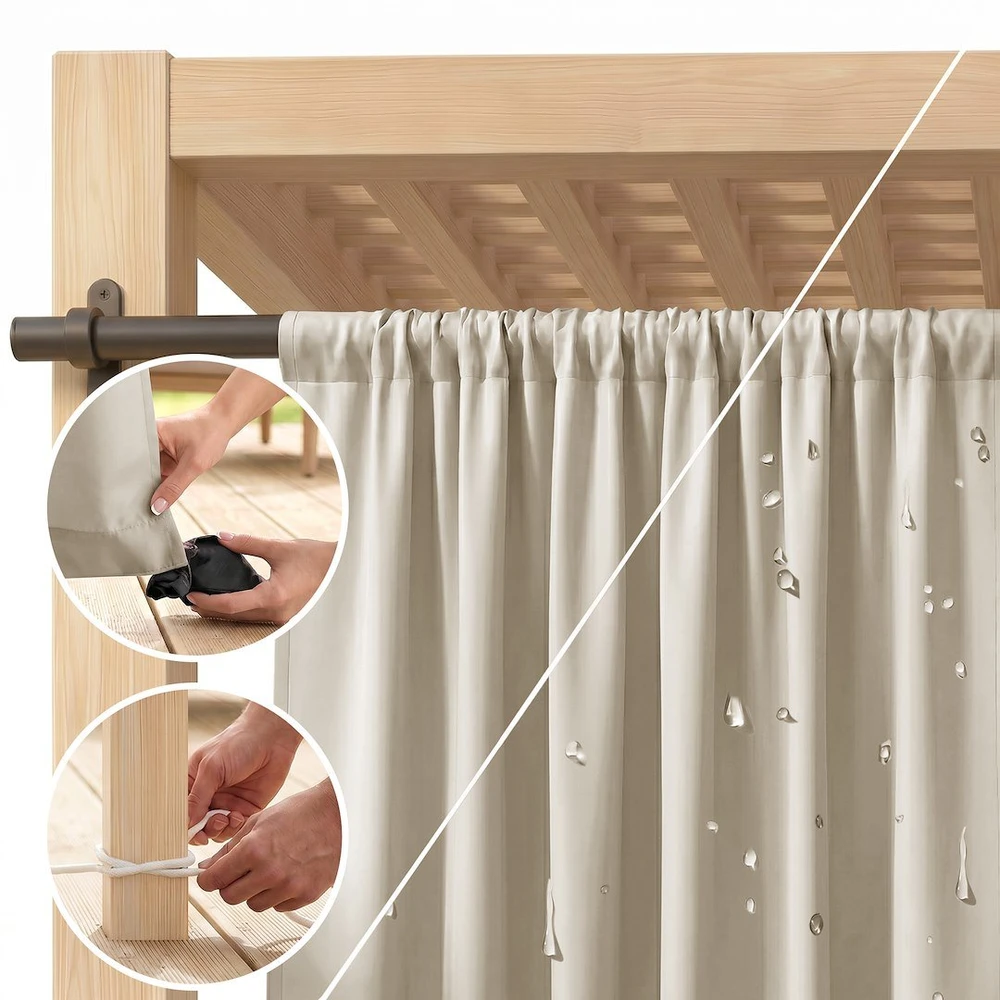 Užuolaida Res Oxford Molte AmeliaHome 155 × 220 cm, smėlio spalvos