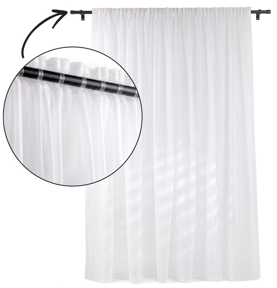 Užuolaida su daugiafunkce juosta Restilo Cloud 600 × 260 cm, balta