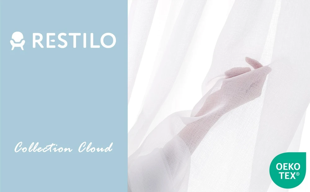 Užuolaida su juosta Restilo Cloud 400 × 270 cm, balta