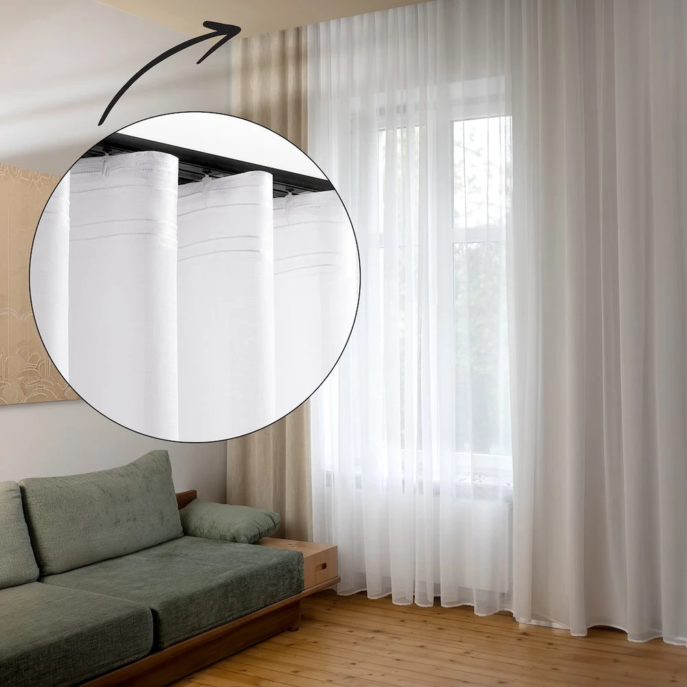 Užuolaida su juosta Restilo Cloud 400 × 260 cm, balta