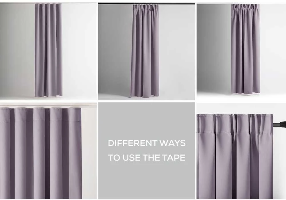 Užuolaida su šviesos nepraleidžiančia danga ir surišimu rožinės spalvos