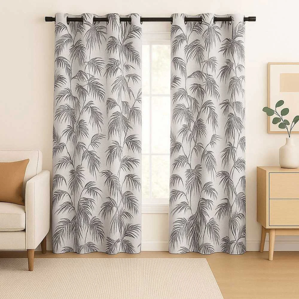 Užuolaida su žiedais 135 × 250 cm smėlio spalvos Restilo