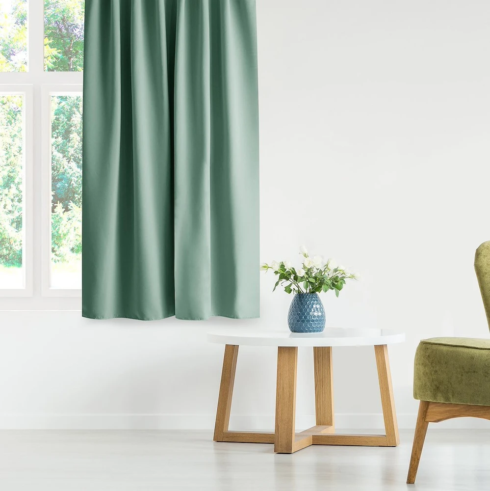 Naktinė užuolaida su žiedais AmeliaHome BLACKOUT 140X245 cm, 1 vnt., spalva: mėtų