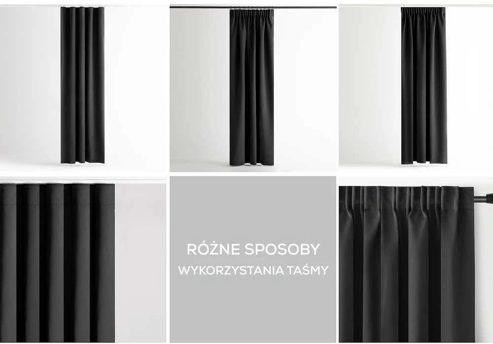 Užuolaida užtamsinanti 140×270 cm juoda CURT