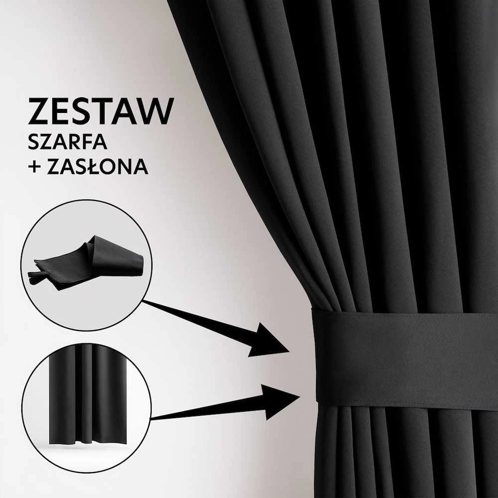 Užuolaida užtamsinanti 140×270 cm juoda CURT