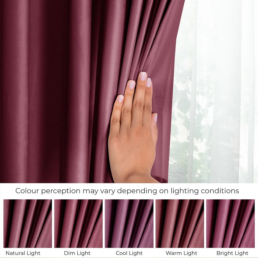 Naktinė užuolaida su žiedais AmeliaHome VELVET 140X245 cm, 1 vnt., spalva: burgundiška