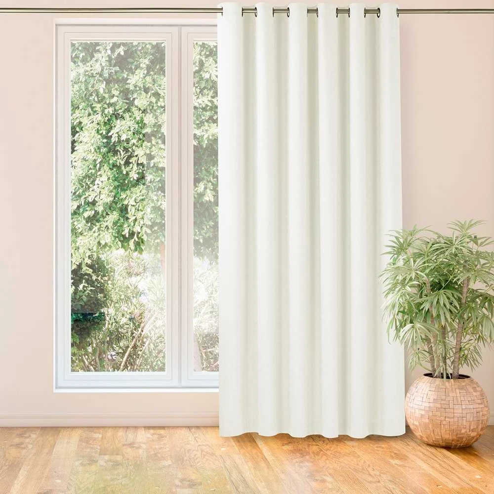 Homede Užuolaidos 220×175 cm iš chenilio kreminės spalvos