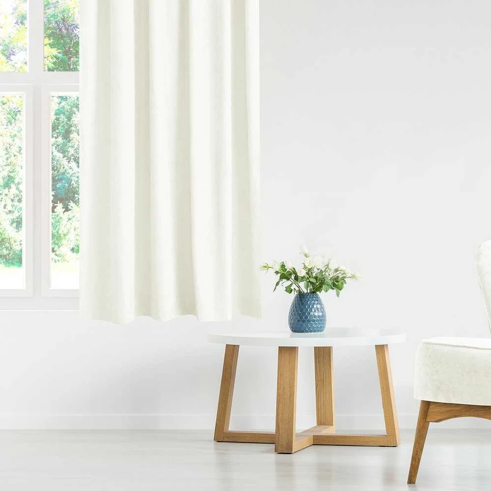Homede Užuolaidos 220×175 cm iš chenilio kreminės spalvos