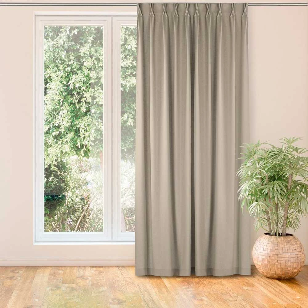 Užuolaidos 220×245 cm smėlio spalvos BRAID FLEX CARMENA