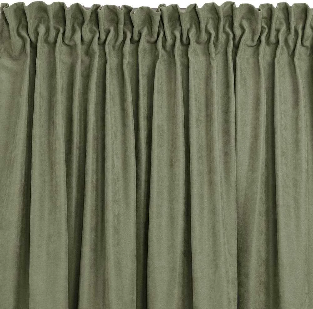 Užuolaidos 280×175 cm iš čenilės alyvuogių spalvos