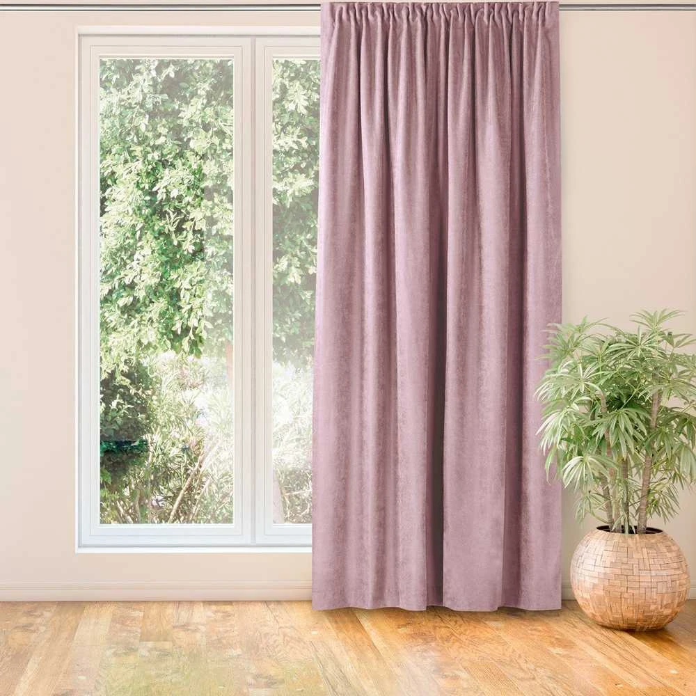 Homede Užuolaidos 280×175 cm iš čenilio rožinės