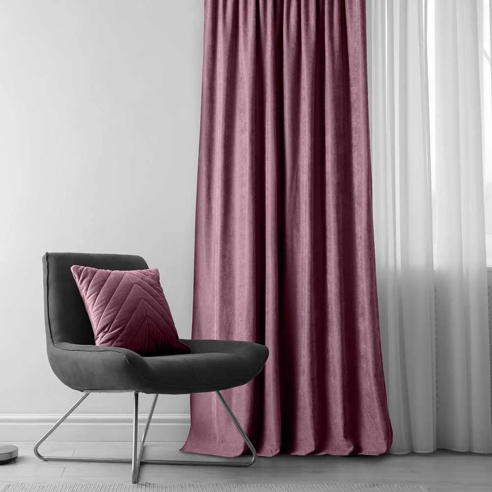 Užuolaidos 280×270 cm lila iš chenille CHENILLE FLEX