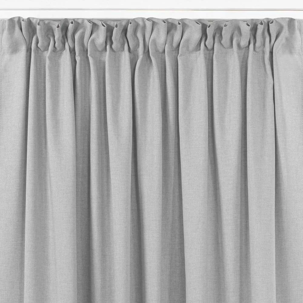 Užuolaidos 300×270 cm pilkos spalvos pinta klostė CARMENA