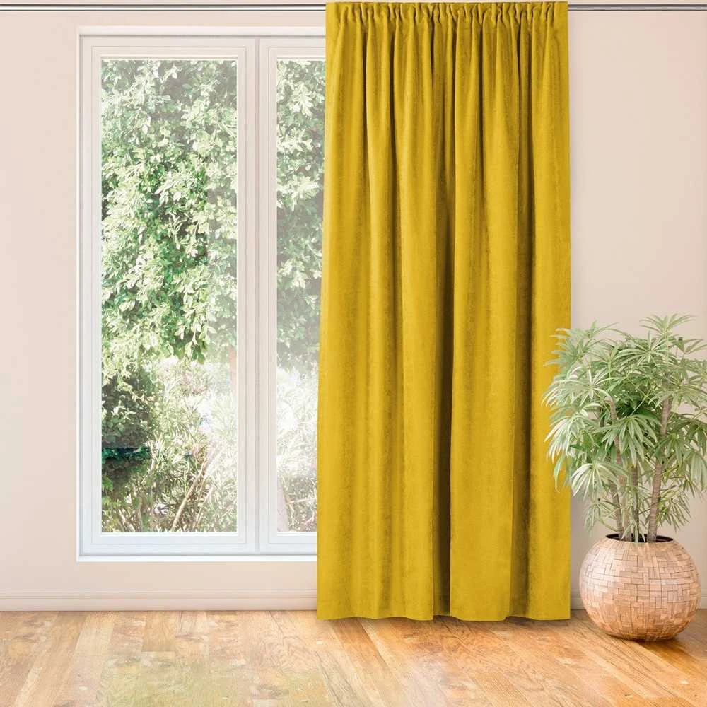 Homede Užuolaidos 420×175 cm garstyčių spalvos