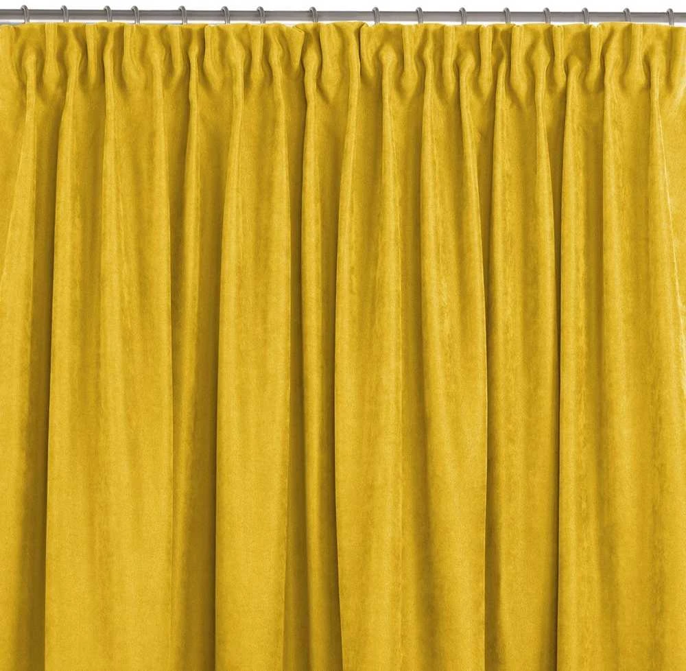 Homede Užuolaidos 420×225 garstyčių spalvos iš čenilės