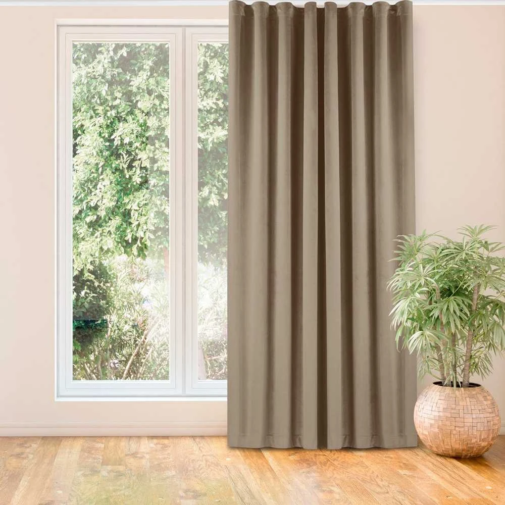 Homede Užuolaidos aksomas 135×175 smėlio spalvos