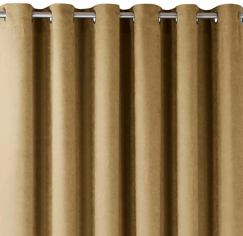 Homede Užuolaidos chenille 140×245 cm šviesiai ruda