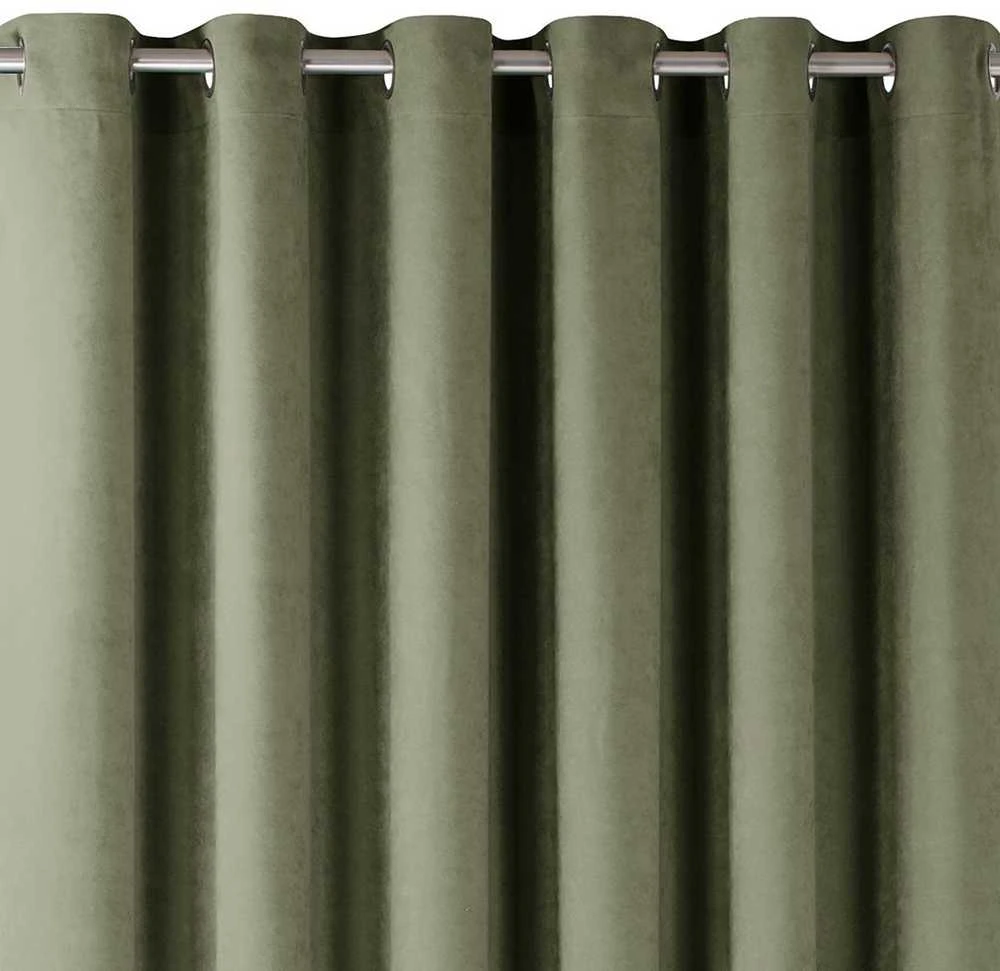 Homede Užuolaidos iš čenilės 140×300 žalia
