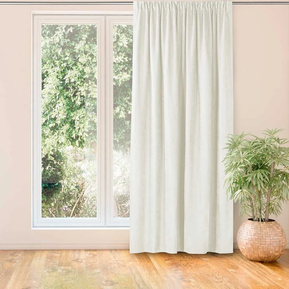 Homede Užuolaidos iš čenilės 280×270 cm kreminės