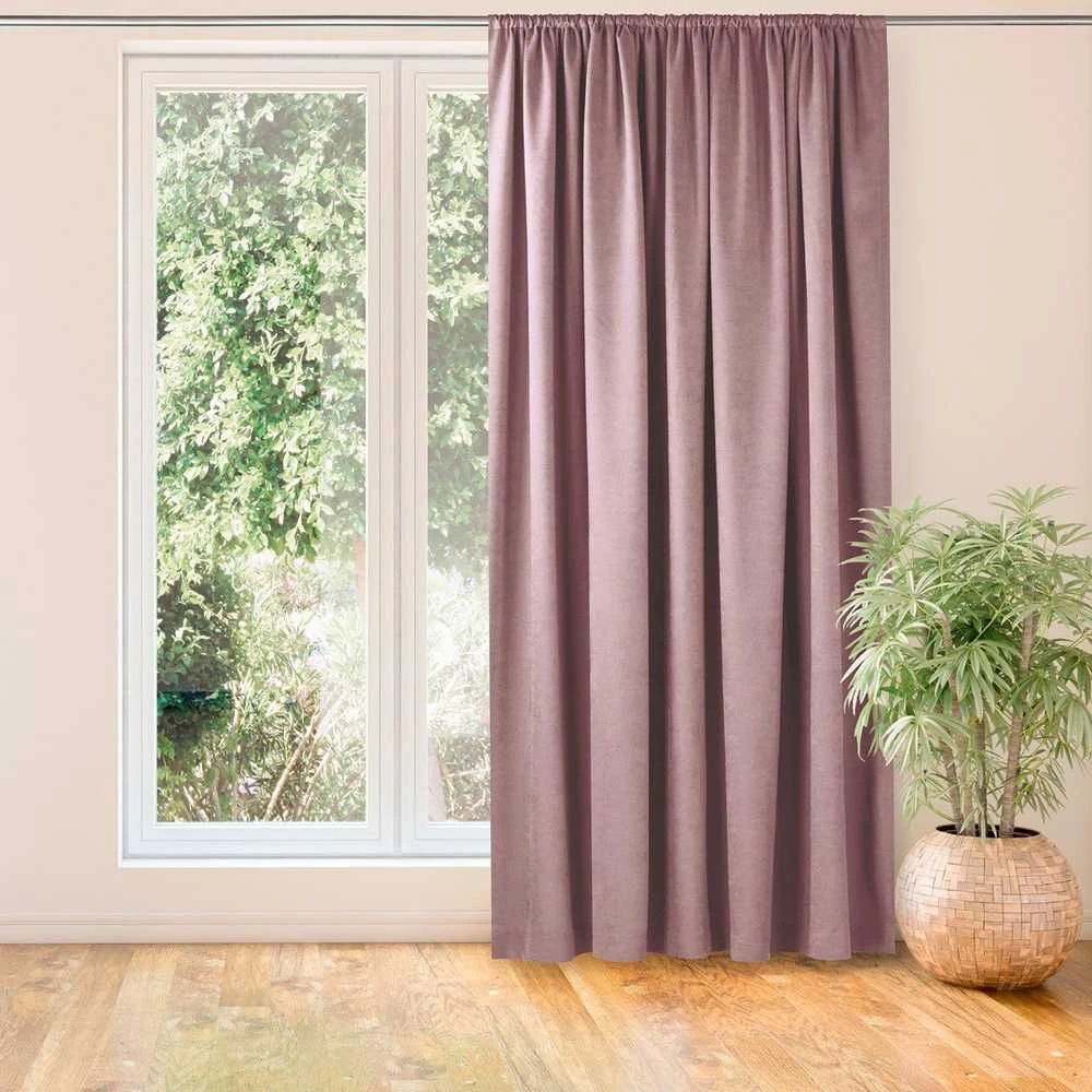 Homede Užuolaidos iš chenilės 140×225 rožinė