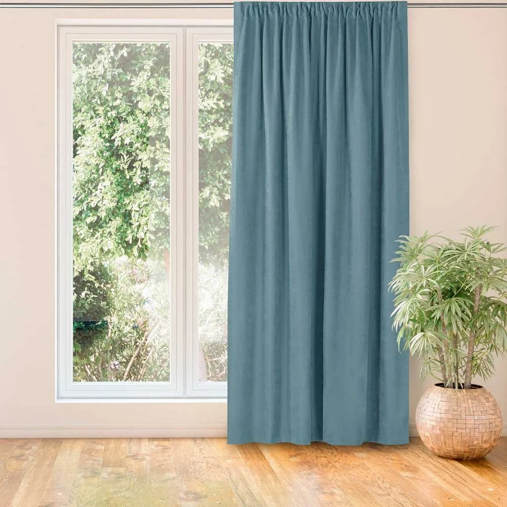Homede Užuolaidos iš chenilio 420×300 turkio spalvos