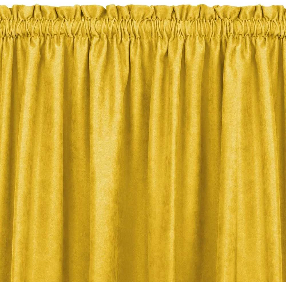 Homede Užuolaidos iš chenille, 420×245 cm, garstyčių spalvos