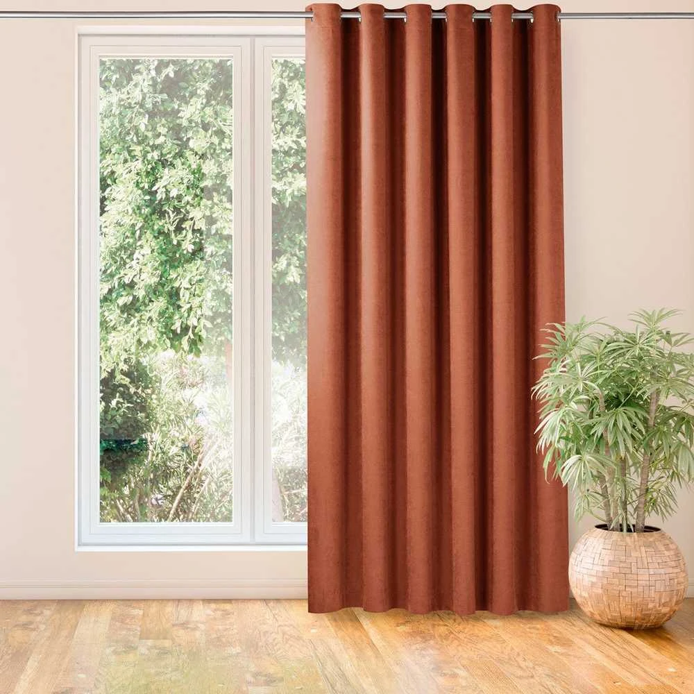 Homede Užuolaidos iš chenille imbiero spalvos 220×175 cm