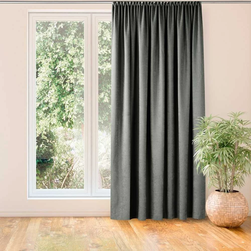 Homede Užuolaidos pilkos 280×245 Chenille
