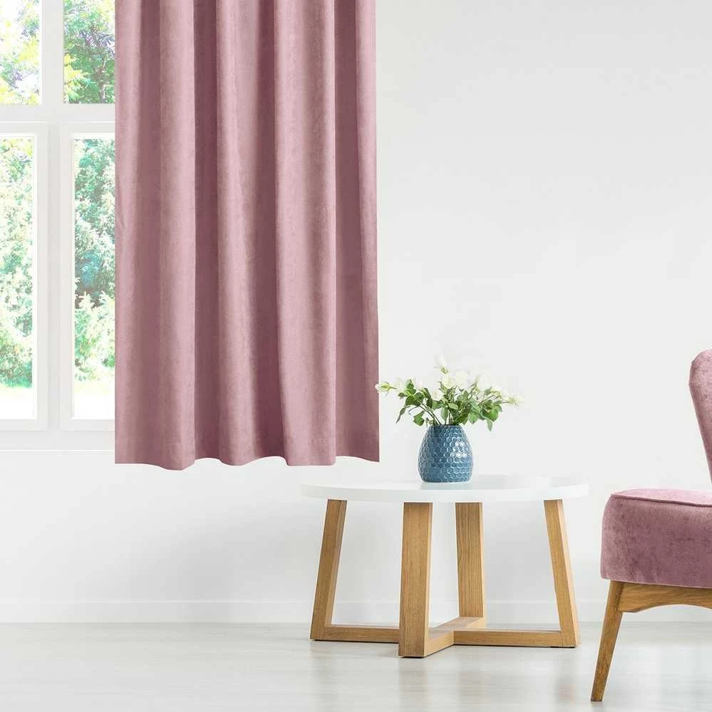 Homede Užuolaidos rožinės iš čenilo 420×225 cm