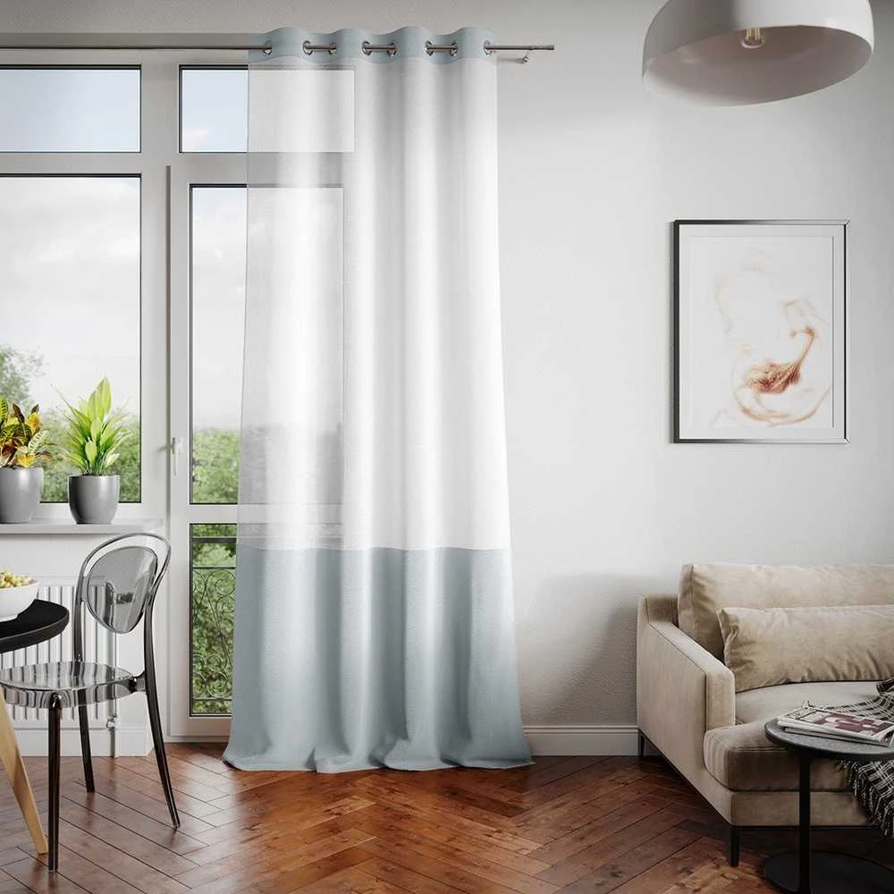 AmeliaHome Užuolaidos su žiedais sidabrinės Amelia Home