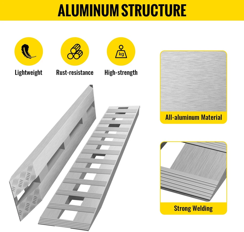 VEVOR 213 cm x 35 cm aliuminio pakrovimo rampos