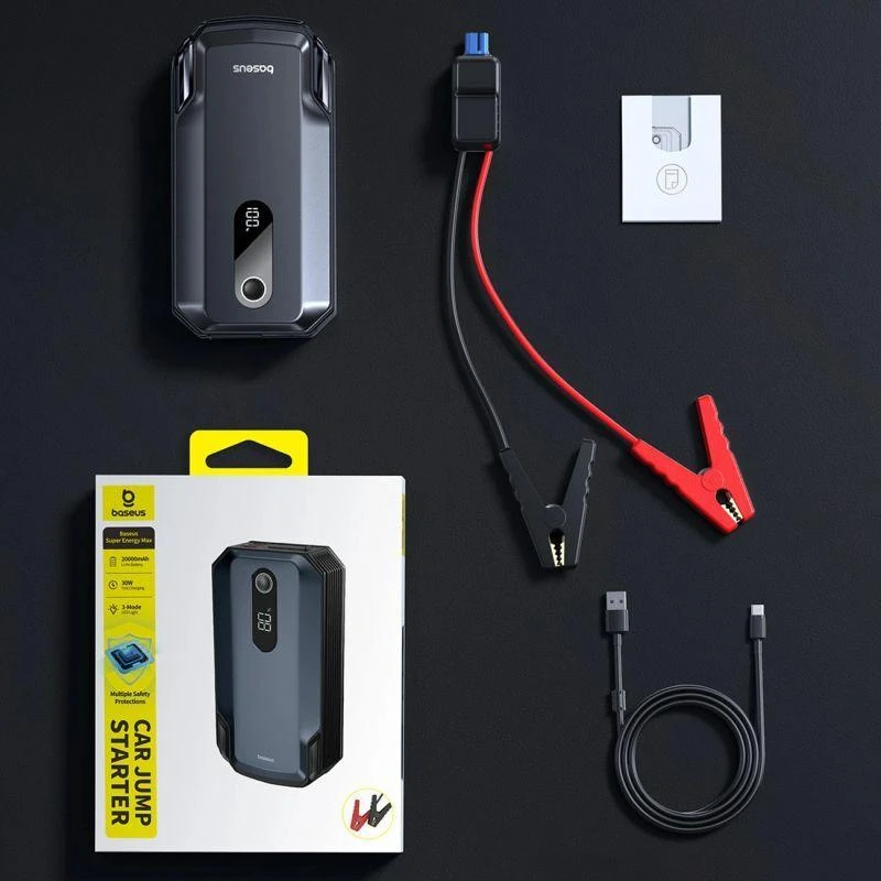 Baseus Jump starter Super Energy Max 20000mAh - juoda