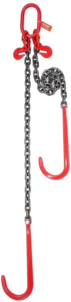 VEVOR 3/8" x 3' g80 vilkikas J grandinė 7074 kg