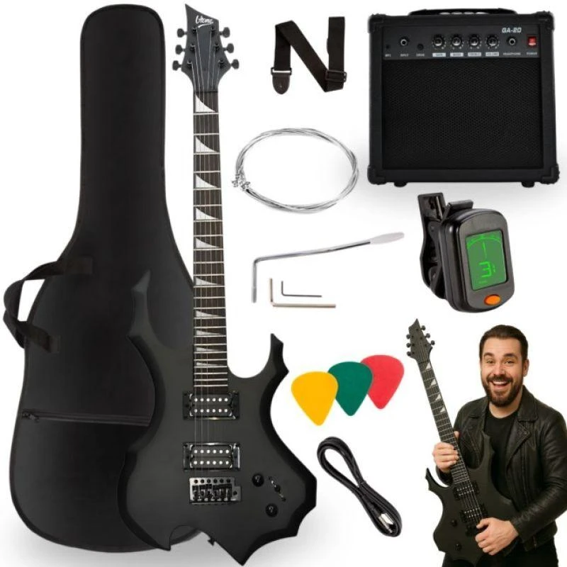 Carruzzo V-TONE EGS 39 MBK gitara elektrinė 4/4 juoda ma